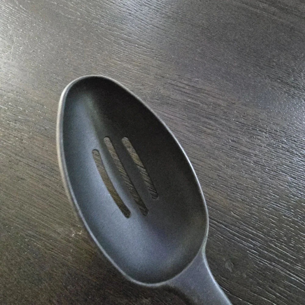 Pampered Chef Slotted Spoon Nylon Heat Resistant Black #2336 13 in